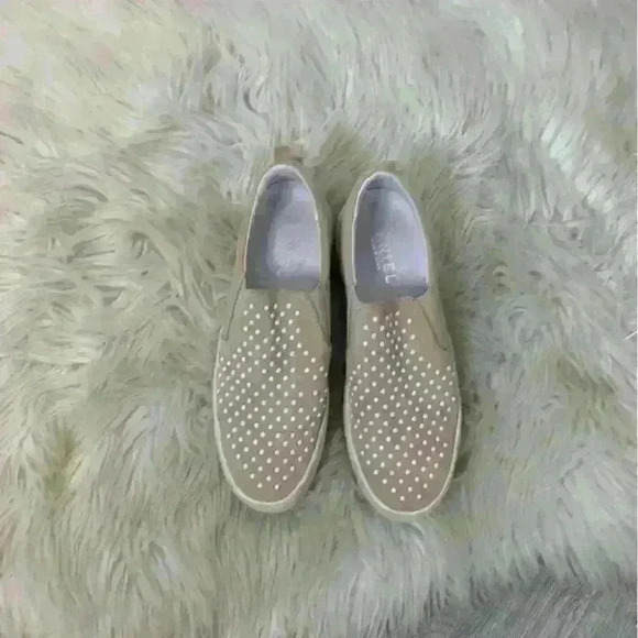 DANIEL Scilla Nude Suede Pearl Embellished Flatform Trainer sz 6 - Picture 5 of 13